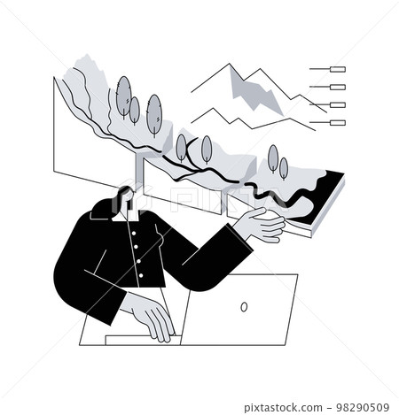 Geomorphology abstract concept vector illustration. Geomorphology abstract concept vector illustration. 98290509