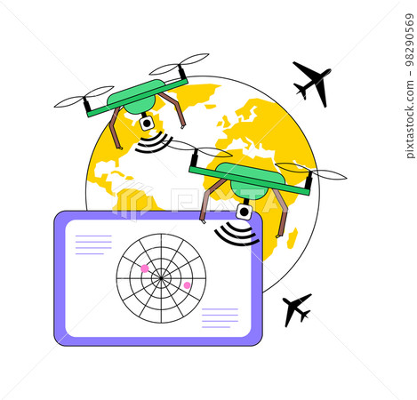 Military drone abstract concept vector illustration. Military drone abstract concept vector illustration. 98290569