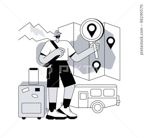 Inside country traveling abstract concept vector illustration. Inside country traveling abstract concept vector illustration. 98290570