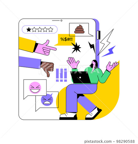 Internet shaming abstract concept vector illustration. Internet shaming abstract concept vector illustration. 98290588