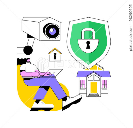 Video surveillance abstract concept vector illustration. Video surveillance abstract concept vector illustration. 98290605