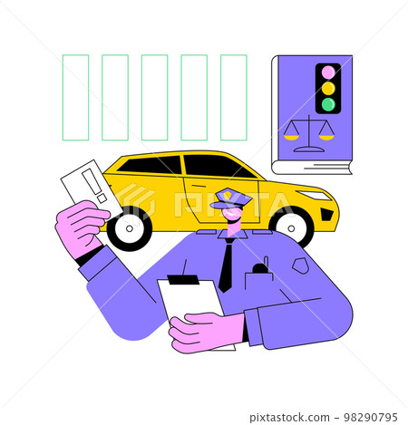 Traffic laws abstract concept vector illustration. 98290795