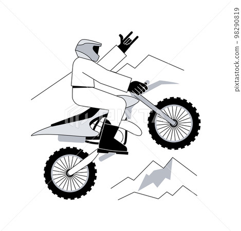 Motocross abstract concept vector illustration. 98290819