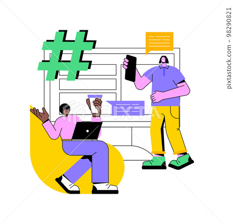 Microblog platform abstract concept vector illustration. Microblog platform abstract concept vector illustration. 98290821