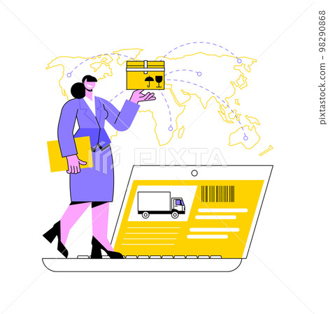 Business logistics abstract concept vector illustration. 98290868
