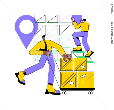 Transit warehouse abstract concept vector illustration. 98290871