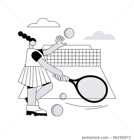 Tennis abstract concept vector illustration. 98290872