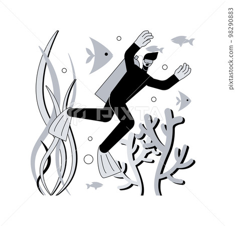 Scuba diving abstract concept vector illustration. Scuba diving abstract concept vector illustration. 98290883