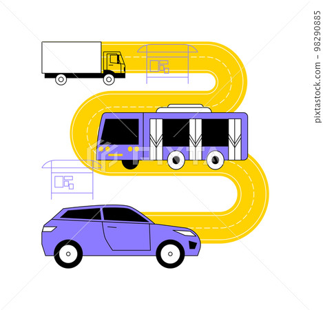 Surface transport abstract concept vector illustration. Surface transport abstract concept vector illustration. 98290885