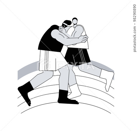 Wrestling abstract concept vector illustration. Wrestling abstract concept vector illustration. 98290890