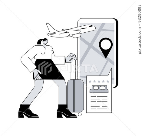 Online booking services abstract concept vector illustration. 98290895