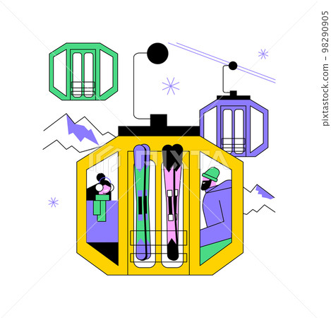 Cable transport abstract concept vector illustration. Cable transport abstract concept vector illustration. 98290905