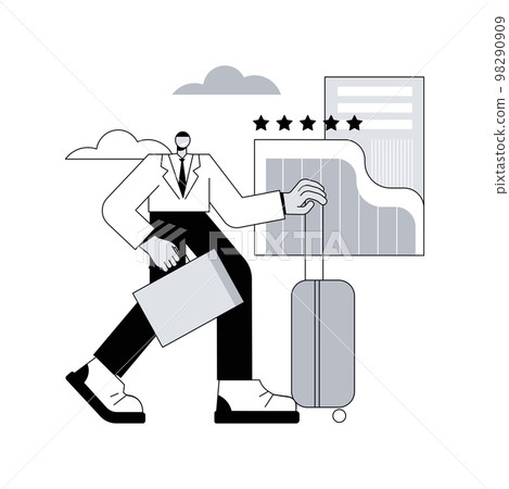 Design hotel abstract concept vector illustration. 98290909