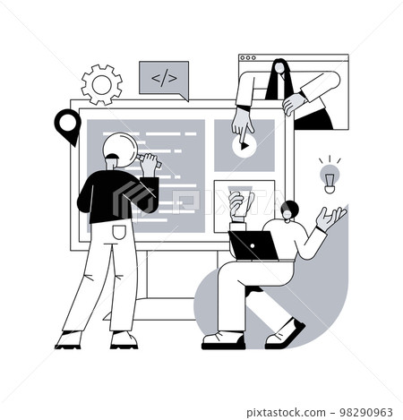Software development team abstract concept vector illustration. Software development team abstract concept vector illustration. 98290963