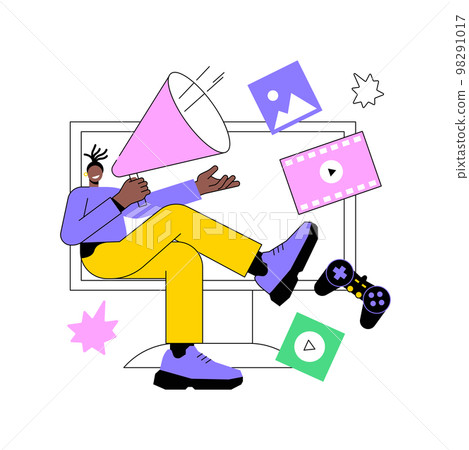 SmartTV content abstract concept vector illustration. 98291017