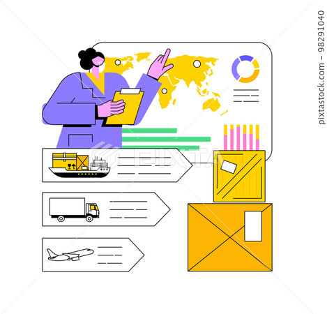 Supply chain analytics abstract concept vector illustration. Supply chain analytics abstract concept vector illustration. 98291040