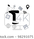 SmartTV technology abstract concept vector illustration. 98291075