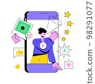 Vlog abstract concept vector illustration. 98291077