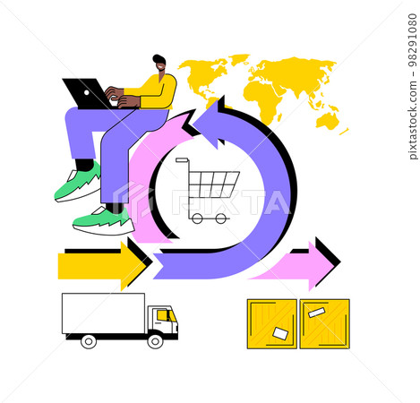 Handling and order processing abstract concept vector illustration. Handling and order processing abstract concept vector illustration. 98291080