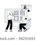 SmartTV applications abstract concept vector illustration. 98291093