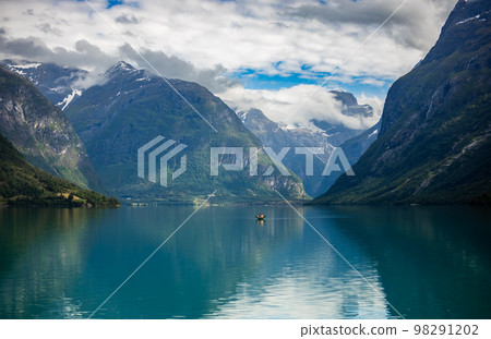 lovatnet lake Beautiful Nature Norway. 98291202