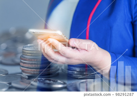 Online Banking And Internet Banking Savings Concept 98291287