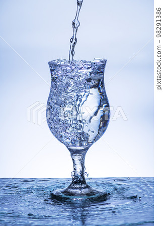 The image of pouring drinking water, into a glass, Danger or imminent danger concept The image of pouring drinking water, into a glass, Danger or imminent danger concept 98291386