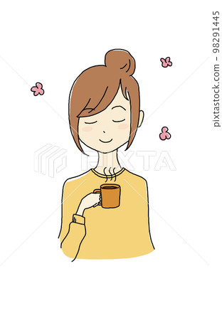 woman relaxing with coffee 98291445
