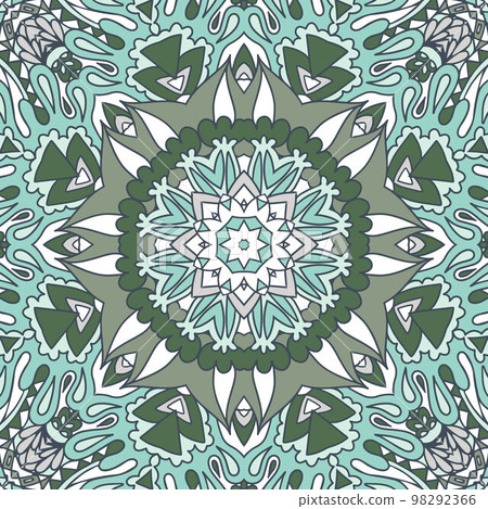 Boho pattern cute ndian mandala print. Vector medallion folk art style design in pastel colors snowfake Boho pattern cute ndian mandala print. Vector medallion folk art style design in pastel colors snowfake 98292366