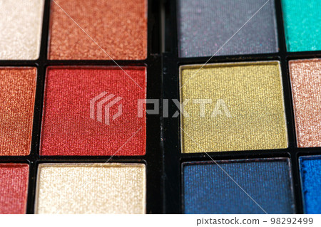 Make up colorful eyeshadow palettes, close up 98292499