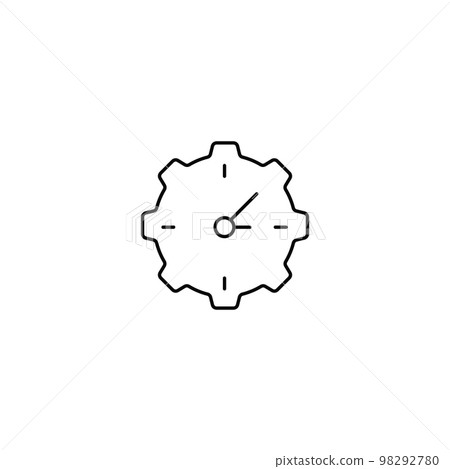 Time and clock line icons. Vector linear icon set. Time and clock line icons. Vector linear icon set. 98292780