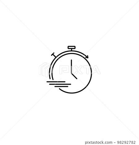 Time and clock line icons. Vector linear icon set. Time and clock line icons. Vector linear icon set. 98292782
