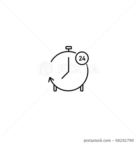 Time and clock line icons. Vector linear icon set. Time and clock line icons. Vector linear icon set. 98292790