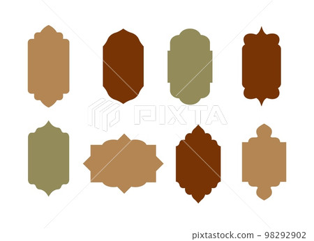 Islamic windows and arches with modern boho 98292902