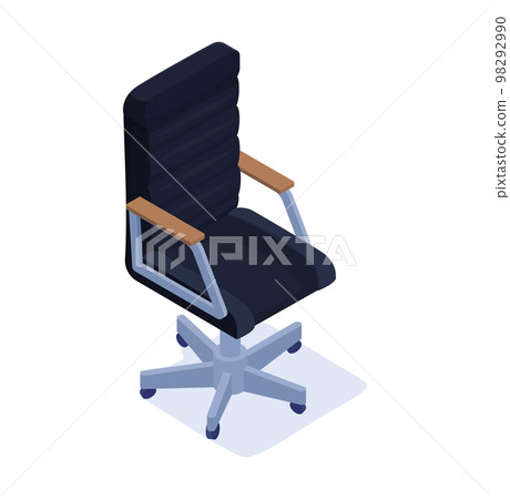 Black office chair for boss. Practical furniture for apartment and work Black office chair for boss. Practical furniture for apartment and work 98292990