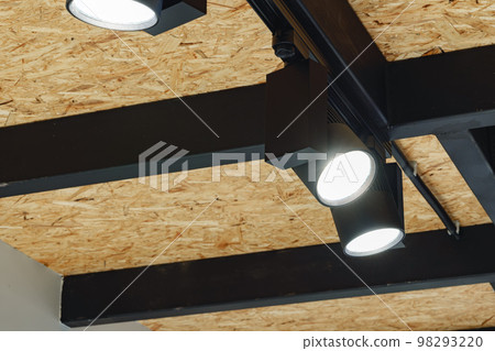 Black decorative lamps hanging from the ceiling Black decorative lamps hanging from the ceiling 98293220
