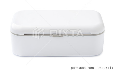 White plastic food container isolated on white background 98293414