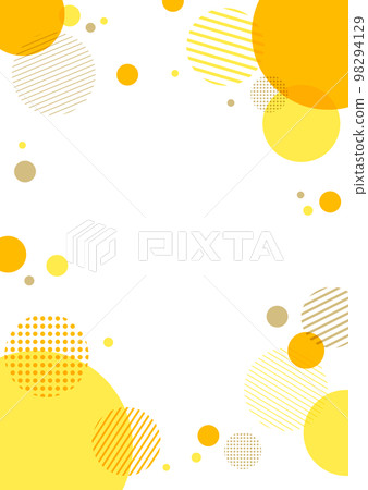 黃色圓點幾何圖案的背景材料 98294129