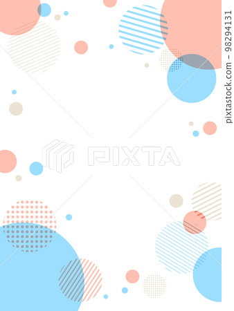 Light blue and pink polka dot geometric pattern background material 98294131