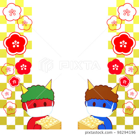 紅魔與藍魔節分插畫 紅魔與藍魔節分插畫 98294196