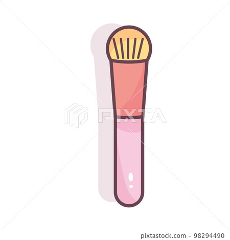 Isolated makeup brush colored fashion icon Vector Isolated makeup brush colored fashion icon Vector 98294490