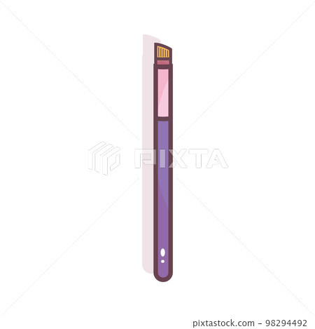 Isolated makeup brush colored fashion icon Vector Isolated makeup brush colored fashion icon Vector 98294492
