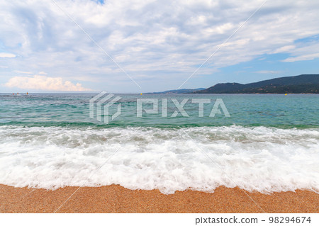 Propriano beach on a daytime, Corsica island, France 98294674