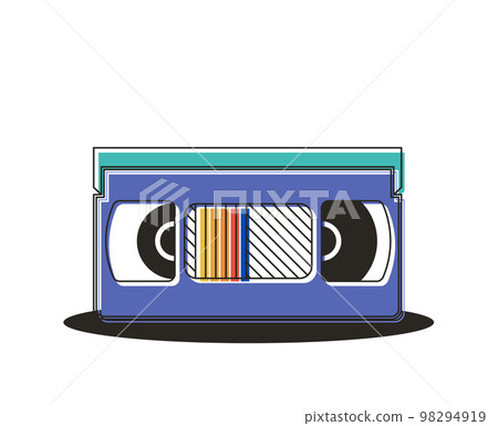 Party time The 90s style label. Vector illustration retro background 98294919