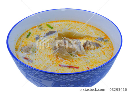 Thai food ,Thai Chicken Coconut Soup white background 98295416