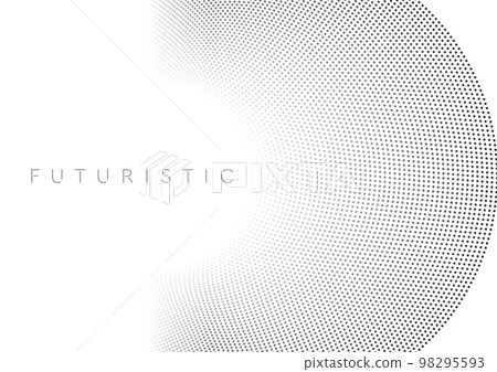 Hi-tech white abstract background with round dotted lines Hi-tech white abstract background with round dotted lines 98295593