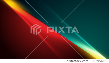 High contrast red and blue abstract background with smooth stripes 98295608