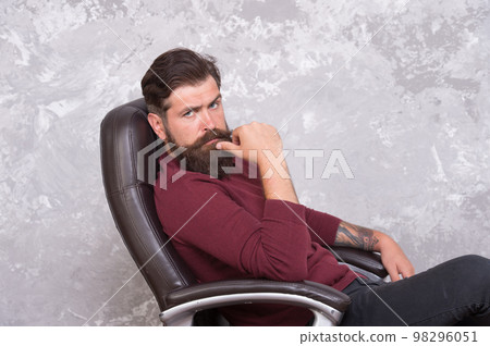 Soft supportive seat. Office furniture. Comfortable armchair. Manager sit leather armchair. Good adjustability and excellent support. Backrest recline function tension adjustment. Man relax armchair 98296051