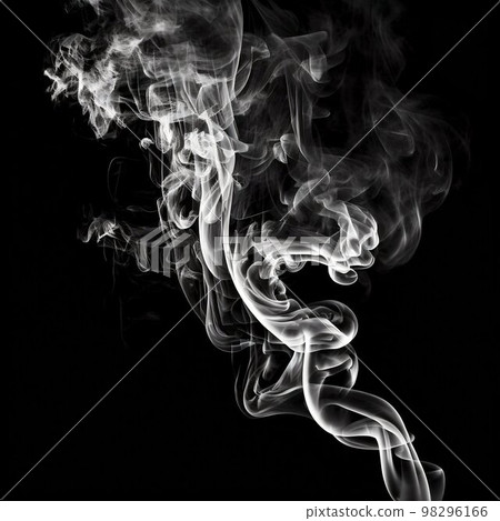 Smoke isolated on black background  98296166