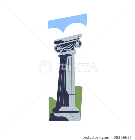 Ancient Roman Column or Greek Pillar Vector Illustration 98296655
